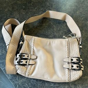 Rebecca Minkoff nude leather bag with butterfly lining